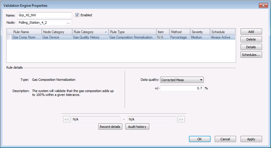 Validation Engine Properties